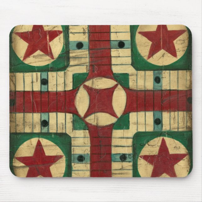 Tapis De Souris Tableau de jeu Antique Parcheesi par Ethan Harper (Devant)