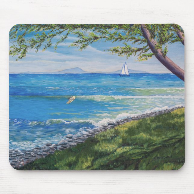 Tapis De Souris Tableau marin de Crescent Head Beach (Devant)