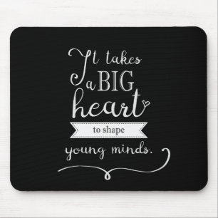Tapis de souris "Tableau noir" avec une citation p