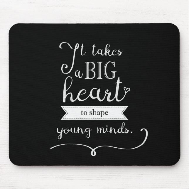Tapis de souris "Tableau noir" avec une citation p (Devant)