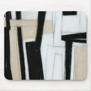 Tapis De Souris Tableau noir et blanc Abstrait