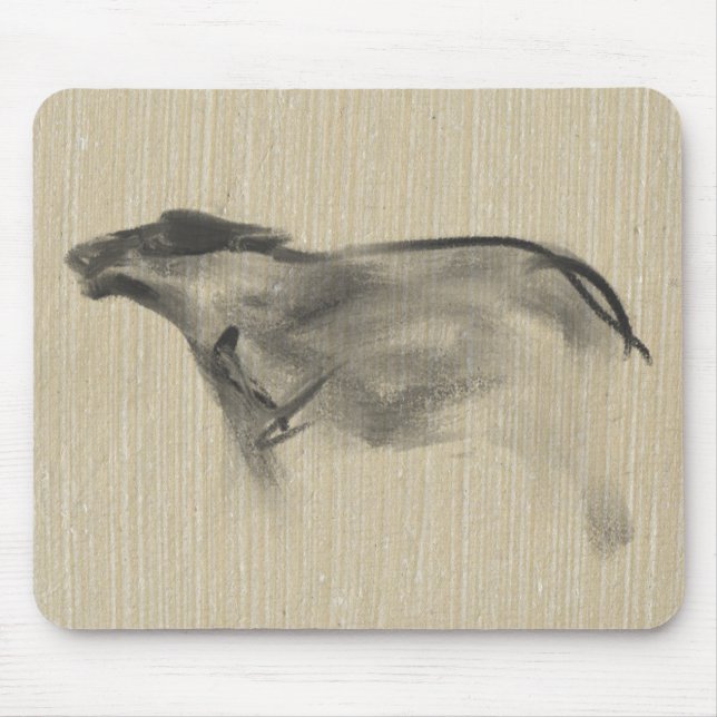 Tapis De Souris Tableau original Bison d'eau OX Nouvel An SourisP (Devant)