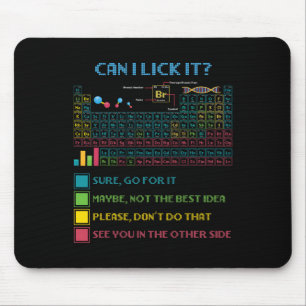 Tapis De Souris Tableau périodique drôle de science Puis-je le léc