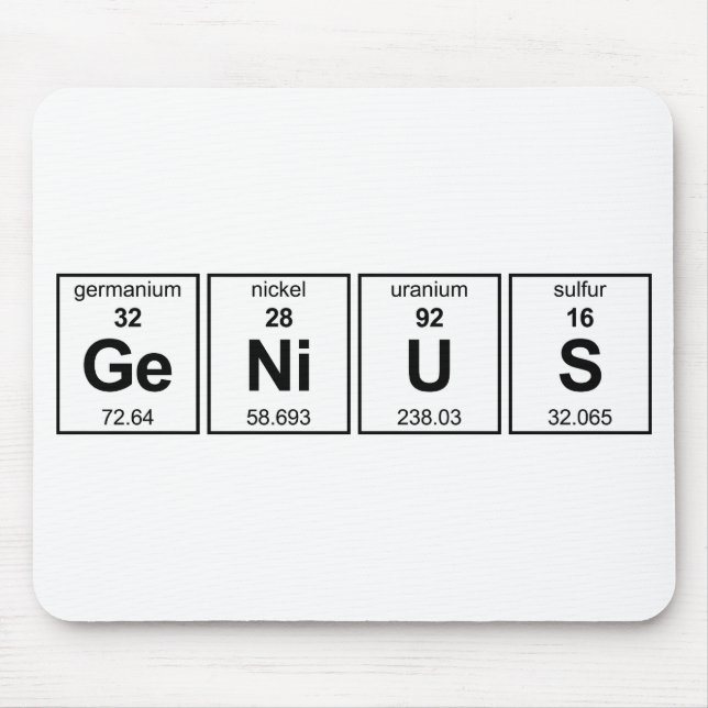 Tapis De Souris Tableau périodique GeNiUS (Devant)