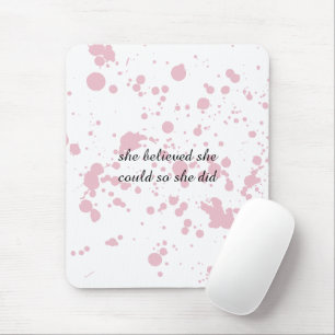 Tapis De Souris Tablette de souris Inspiration minimaliste rose et