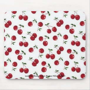 Tapis De Souris Tablier Rockabilly Red Cherries Pad