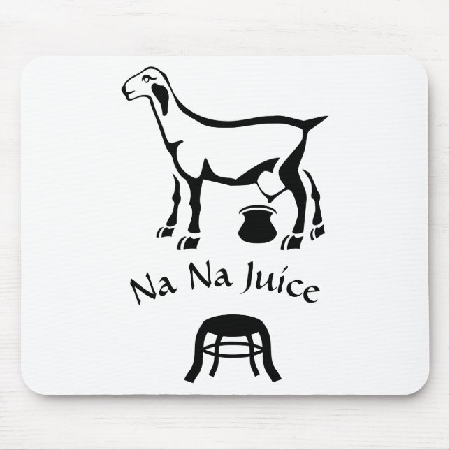 Tapis De Souris Tabouret noir et blanc de chèvre (Devant)