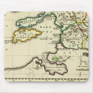 Tapis De Souris Tabularum géographiquement, spécimen World Map