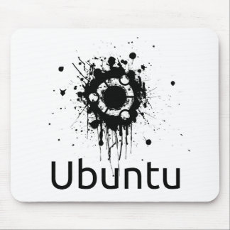 Tapis De Souris Tache d'encre Mousepad d'Ubuntu