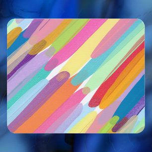 Tapis De Souris Taches de couleur diagonales, peinture Abstraite