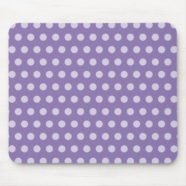 Tapis De Souris Taches de polka lavande (Devant)