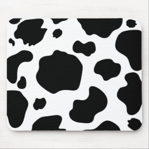 Tapis De Souris Taches de vache laitière Impression Noir & Blanc F
