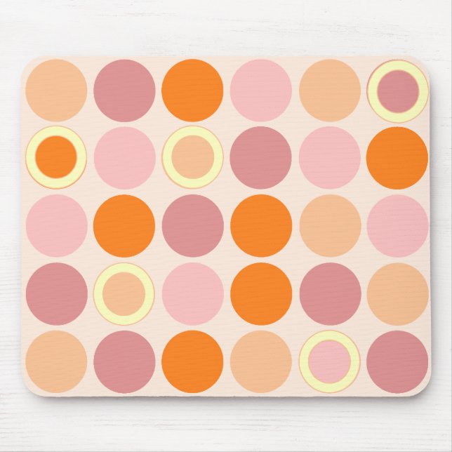 Tapis De Souris Taches roses de KRW et oranges fraîches (Devant)
