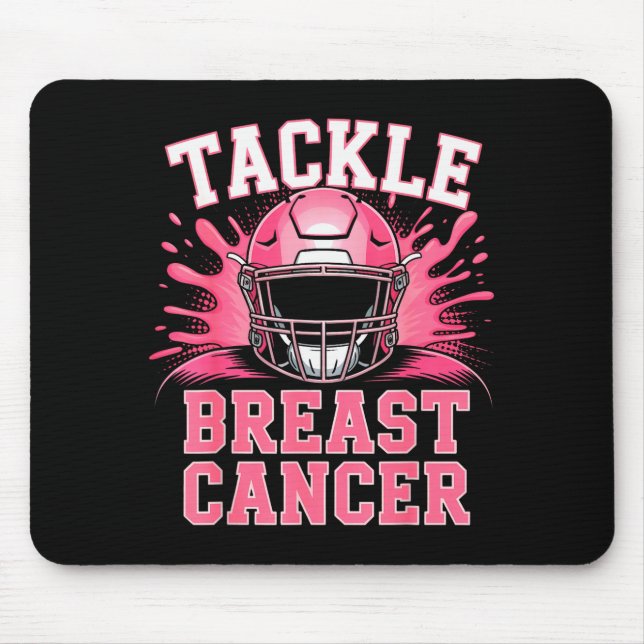 Tapis De Souris Tackle Football Breast Cancer Awareness Nk Ribbon  (Devant)