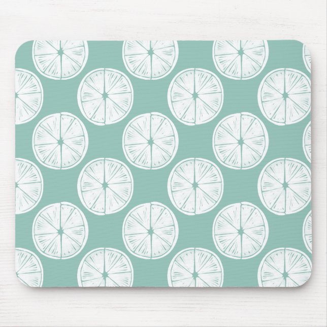 Tapis De Souris Taco à propos d'amour | Motif Turquoise à la chaux (Devant)