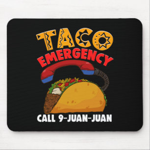 Tapis De Souris Taco Appel d'urgence 9 Juan Juan Cinco De Mayo Par