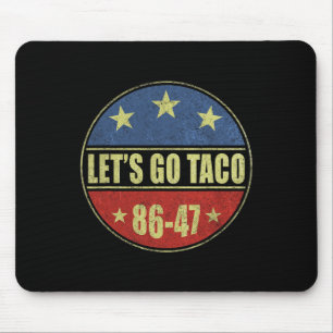 Tapis De Souris Taco Funny Go Taco Retro Button