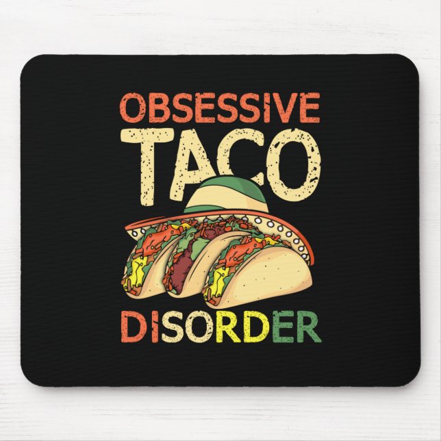 Tapis De Souris Taco Lover Femmes Hommes Mexicain Cadeau alimentai (Devant)