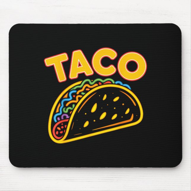 Tapis De Souris Taco nourriture mexicaine  (Devant)