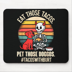 Tapis De Souris Taco squelette chien animal de compagnie manger ta