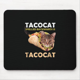 Tapis De Souris Tacocat mignon Taco Chat épelé vers l'arrière