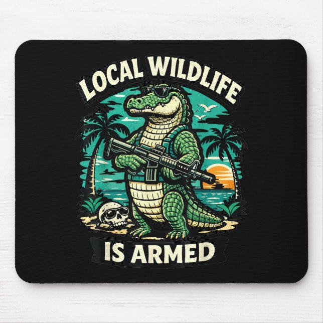 Tapis De Souris Tactique tropicale Floride Alligator Faune locale (Devant)