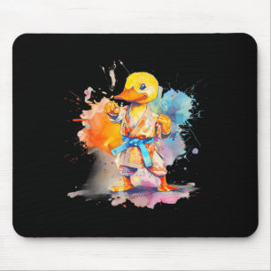 Tapis De Souris Taekwondo Canard Judo Canard Mma Aquarelle Martiau