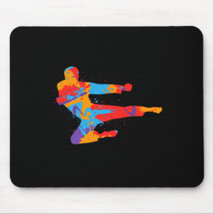 Tapis De Souris Taekwondo Colorée Arts Martiaux Hommes Enfants Gar