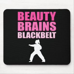 Tapis De Souris Taekwondo Karate Femmes Cerveaux de beauté Ceintur