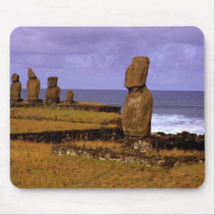 Tapis De Souris Tahai Plateforme Moai Statue Abstraits Pâques
