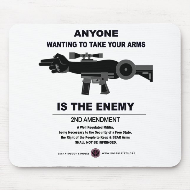 Tapis De Souris Taking Arms - 2nd Amendment (Devant)