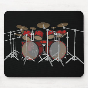 Tapis De Souris Tambours : Kit de tambour rouge : modèle 3D :