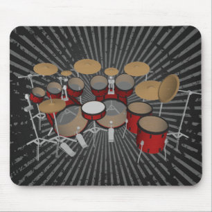 Tapis De Souris Tambours :Kit Tambour rouge : Modèle 3D:Mousepad