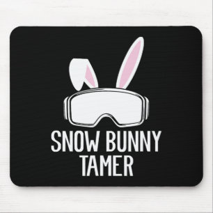 Tapis De Souris Tameur de lapin de neige Ski Apres Party drôle Ski