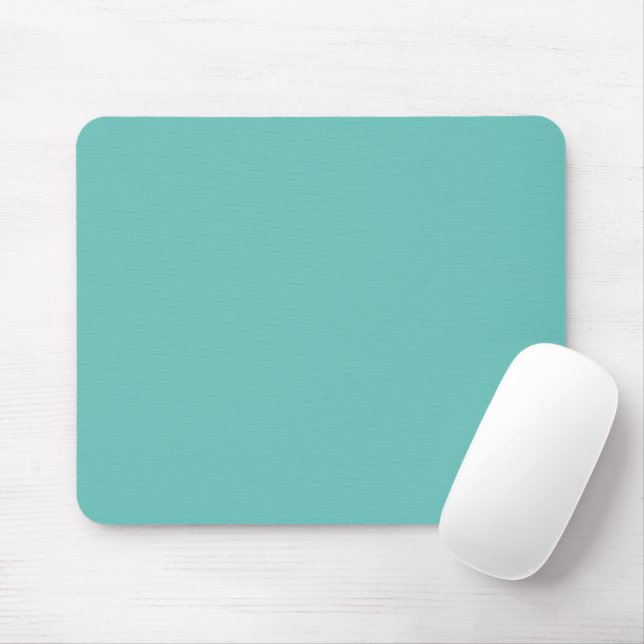 Tapis De Souris Tampon simple turquoise clair minimaliste (Avec souris)