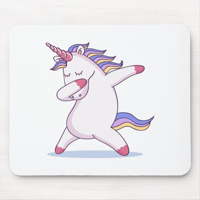 Tapis de souris tamponnant de licorne (Devant)
