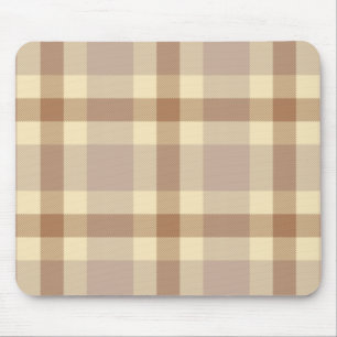 Tapis De Souris Tan And Cream Tartan