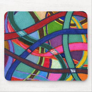 Tapis De Souris "Tangled Weaving" Résumé Conception Mousepad