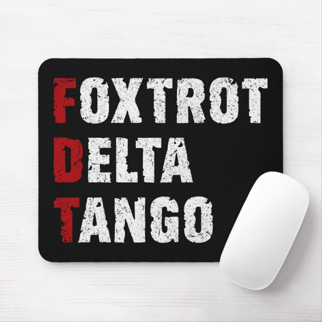 Tapis De Souris Tango Delta du Foxtrot (Avec souris)