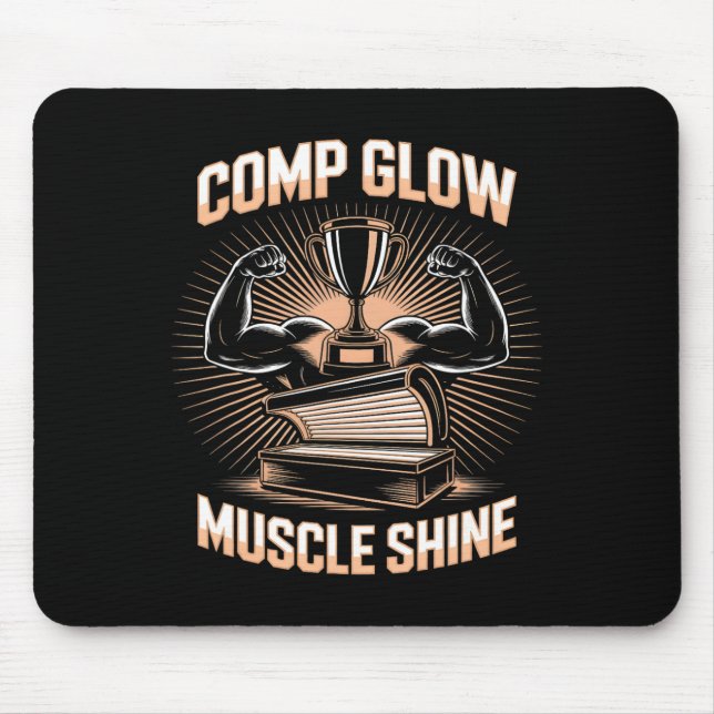 Tapis De Souris Tanning Lumineuse Comp Fitness Buffs Athlètes Homm (Devant)