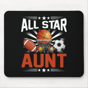 Tapis De Souris Tante All Star du Sketll Soccer Sport de la Fête d
