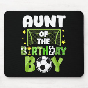 Tapis De Souris Tante de football Fête d'anniversaire Garçon Fête
