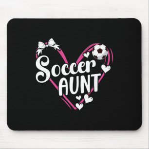 Tapis De Souris Tante de football Tante de coeur d'un joueur de fo