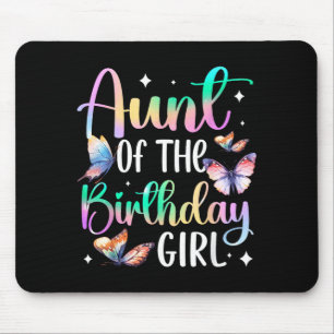 Tapis De Souris Tante de la fille d'anniversaire Papillon Fête Ass