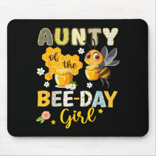 Tapis De Souris Tante de la fille de la fête d'anniversaire de Bee