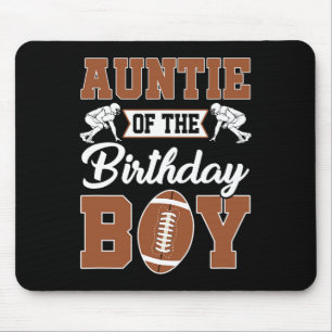 Tapis De Souris Tante De L'Anniversaire Garçon Football Party Fami