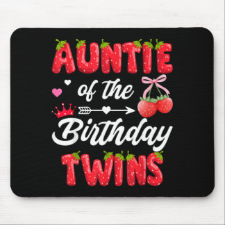 Tapis De Souris Tante des jumelles anniversaire 1ère fille d'anniv
