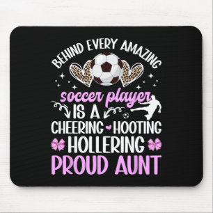 Tapis De Souris Tante fière d'un joueur de football Tante de foot