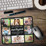 Tapis De Souris Tante Love You Photo Collage Noir<br><div class="desc">Donnez à la meilleure tante un tapis de souris noir personnalisé avec un collage photo de 8 de ses nièces,  neveux,  autres membres de la famille,  animaux domestiques,  etc,  leurs noms,  "We Love You" ou "I Love You" et si elle est appelée "Tante",  "Tante",  "Tia",  etc.</div>