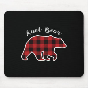 Tapis De Souris Tante Ours Femmes Rouge Plaqué Pyjama de Noël Cade